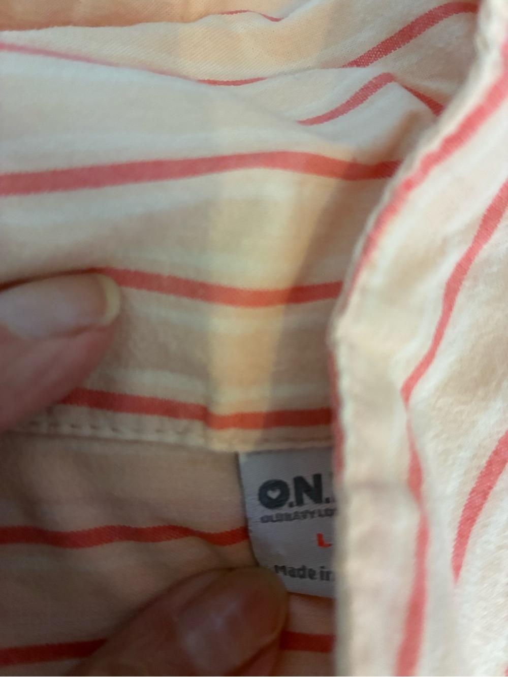 Old Navy Pink & Cream Striped Cotton 3 pc Pajama Set - Picture 2 of 3